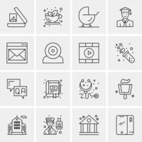 16 Business Universal Icons Vector Creative Icon Illustration to use in web and Mobile Related project