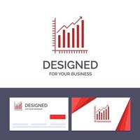 Creative Business Card and Logo template Graph Analytics Business Diagram Marketing Statistics Trends Vector Illustration