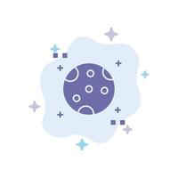 Astronomy Moon Space Blue Icon on Abstract Cloud Background vector