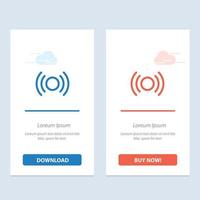 Basic Essential Signal Ui Ux  Blue and Red Download and Buy Now web Widget Card Template vector
