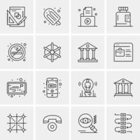 16 Business Universal Icons Vector Creative Icon Illustration to use in web and Mobile Related project