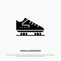 Boot Ice Skate Skates Skating solid Glyph Icon vector