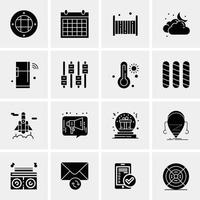 16 iconos universales de negocios vector ilustración de icono creativo para usar en proyectos relacionados con la web y dispositivos móviles