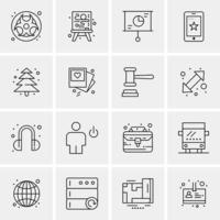 16 Business Universal Icons Vector Creative Icon Illustration to use in web and Mobile Related project