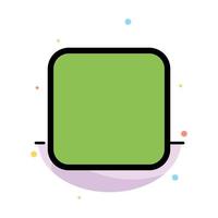 Box Checkbox Unchecked Abstract Flat Color Icon Template vector