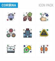 25 Coronavirus Emergency Iconset Blue Design such as transmission man pneumonia bacteria soap viral coronavirus 2019nov disease Vector Design Elements