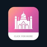 Aurangabad Fort Bangladesh Dhaka Lalbagh Mobile App Button Android and IOS Glyph Version vector