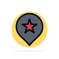 Location Stare Navigation Abstract Circle Background Flat color Icon vector