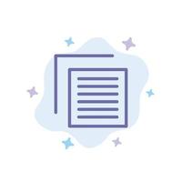 Document File User Interface Blue Icon on Abstract Cloud Background vector