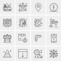 16 Business Universal Icons Vector Creative Icon Illustration to use in web and Mobile Related project