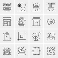 16 Business Universal Icons Vector Creative Icon Illustration to use in web and Mobile Related project