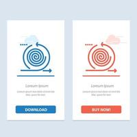 Business Cycles Iteration Management Product  Blue and Red Download and Buy Now web Widget Card Template vector