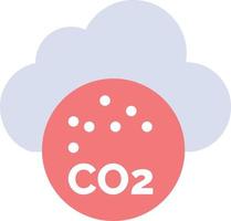 Air Carbone Dioxide Co2 Pollution  Flat Color Icon Vector icon banner Template