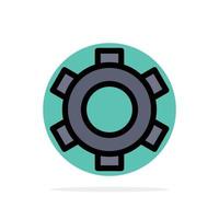 Basic Gear Setting Ui Abstract Circle Background Flat color Icon vector
