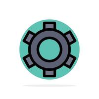 Basic Gear Setting Ui Abstract Circle Background Flat color Icon vector