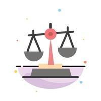 Gdpr Justice Law Balance Abstract Flat Color Icon Template vector