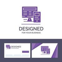Creative Business Card and Logo template Computer Monitor Education Calculate Vector Illustration
