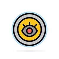 Eye Service Support Technical Abstract Circle Background Flat color Icon vector
