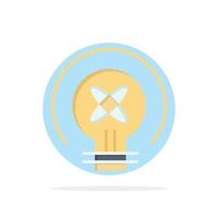 Bulb Light Idea Education Abstract Circle Background Flat color Icon vector