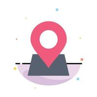 Location Map Marker Pin Abstract Flat Color Icon Template vector