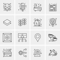 16 Business Universal Icons Vector Creative Icon Illustration to use in web and Mobile Related project