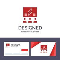 Creative Business Card and Logo template Brainstorming Group Idea Solution Team Think Thinking Vector Illustration