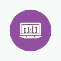 Laptop Graph Analytics Monitoring Statistics vector