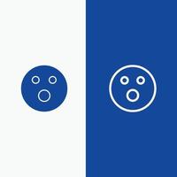 Golf ball Foul Sport Game Line and Glyph Solid icon Blue banner Line and Glyph Solid icon Blue banner vector