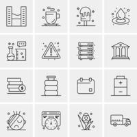 16 Business Universal Icons Vector Creative Icon Illustration to use in web and Mobile Related project