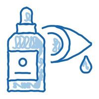 Eye Drops doodle icon hand drawn illustration vector