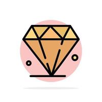 icono de color plano de fondo de círculo abstracto de madrigal de joya de diamante vector