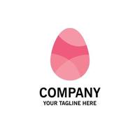 Celebration Decoration Easter Egg Holiday Business Logo Template Flat Color vector