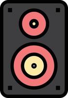 Audio Wifi Loudspeaker Monitor Professional  Flat Color Icon Vector icon banner Template
