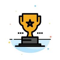 Cup Trophy Prize Achievement Abstract Flat Color Icon Template vector