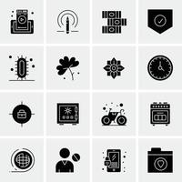 16 iconos universales de negocios vector ilustración de icono creativo para usar en proyectos relacionados con la web y dispositivos móviles