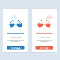 Glasses Eye View Spring  Blue and Red Download and Buy Now web Widget Card Template vector