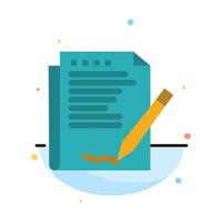 Agreement Report Form Layout Paper Abstract Flat Color Icon Template vector