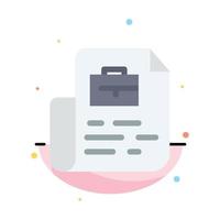 Document Job File Bag Abstract Flat Color Icon Template vector