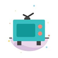 TV Television Media Abstract Flat Color Icon Template vector