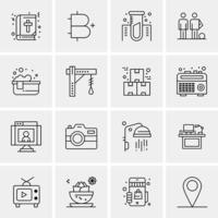 16 Business Universal Icons Vector Creative Icon Illustration to use in web and Mobile Related project