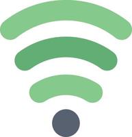 servicios wifi señal color plano icono vector icono banner plantilla