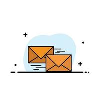 Mail Reply Forward Business Correspondence Letter  Business Flat Line Filled Icon Vector Banner Template