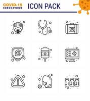 Coronavirus Prevention 25 icon Set Blue treatment drip first aid virus protection viral coronavirus 2019nov disease Vector Design Elements