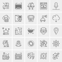 25 iconos de negocios universales vector ilustración de icono creativo para usar en proyectos relacionados con la web y dispositivos móviles