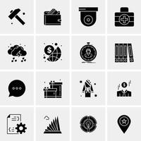 16 iconos universales de negocios vector ilustración de icono creativo para usar en proyectos relacionados con la web y dispositivos móviles