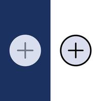 Twitter Add Contact  Icons Flat and Line Filled Icon Set Vector Blue Background
