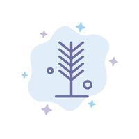 Eco Environment Nature Summer Tree Blue Icon on Abstract Cloud Background vector