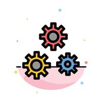 Configuration Gears Preferences Service Abstract Flat Color Icon Template vector