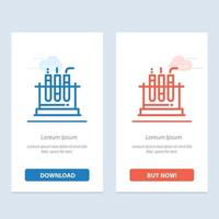 Tube Test Lab Medical  Blue and Red Download and Buy Now web Widget Card Template vector