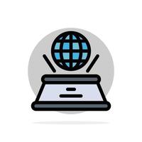 World Hologram Imagination Presentation Abstract Circle Background Flat color Icon vector